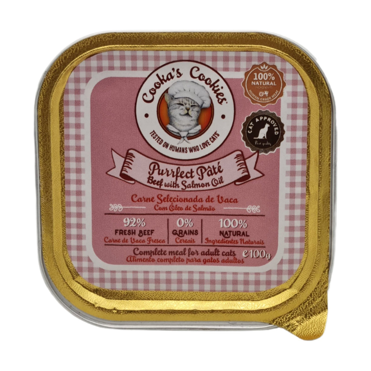 COOKA'S COOKIES Pâtée Bœuf – Pâtée pour chat au bœuf et à l'huile de saumon 100 g – photo 4