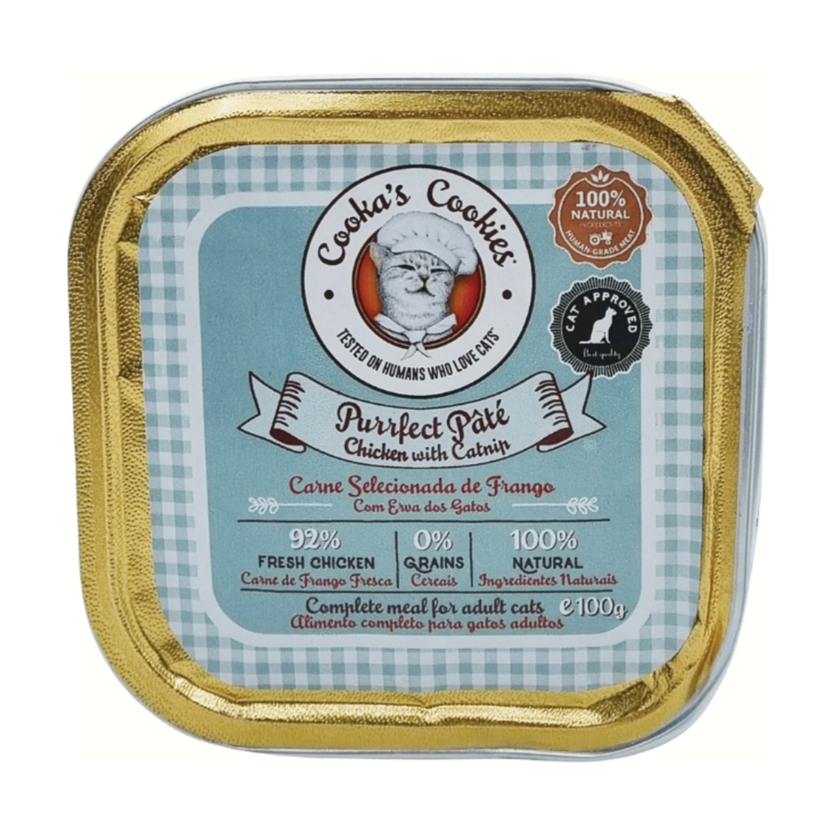 COOKA'S COOKIES Pâtée Poulet & Catnip – Pâtée pour chat au poulet 100 g – photo 1