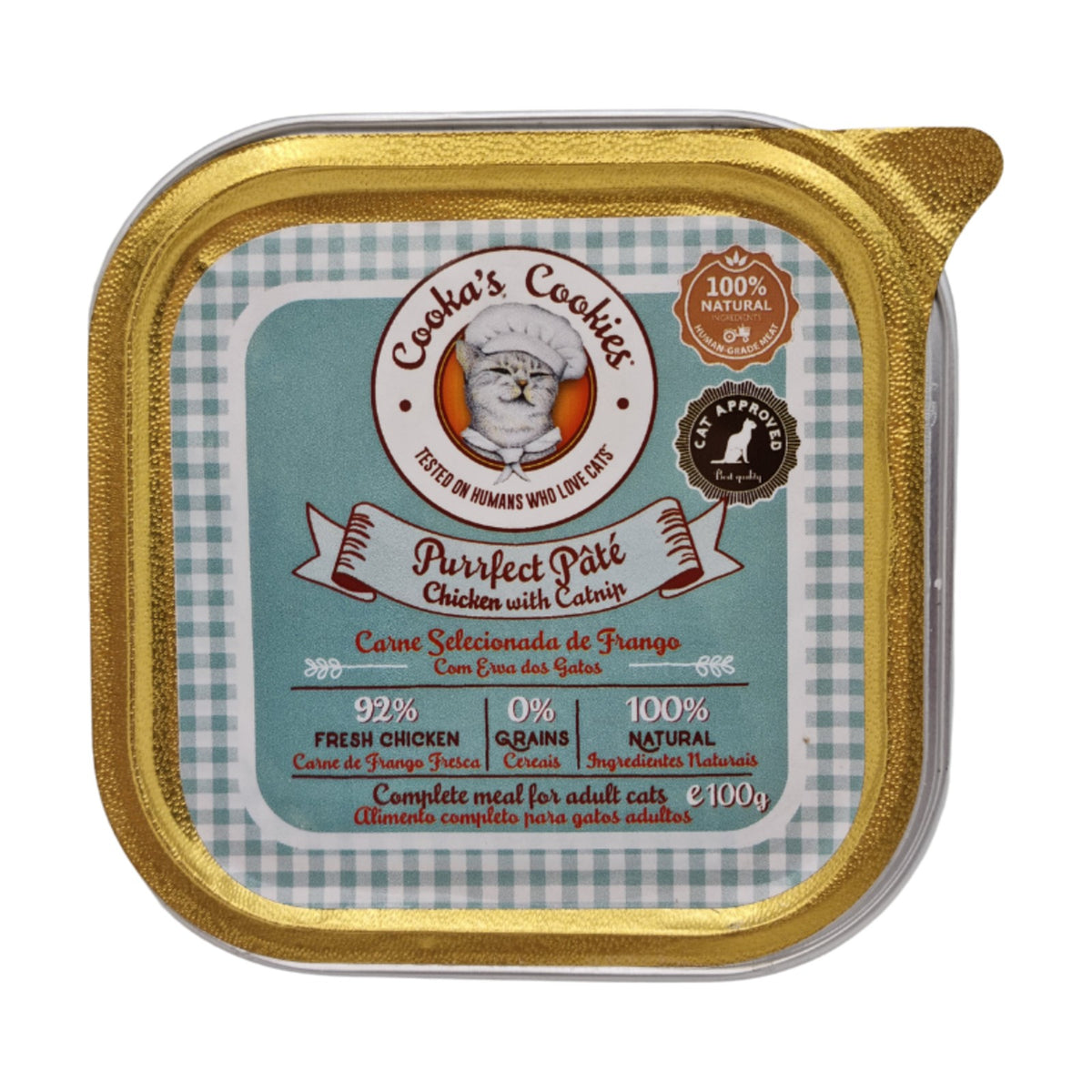 COOKA'S COOKIES Pâtée Poulet & Catnip – Pâtée pour chat au poulet 100 g – photo 5
