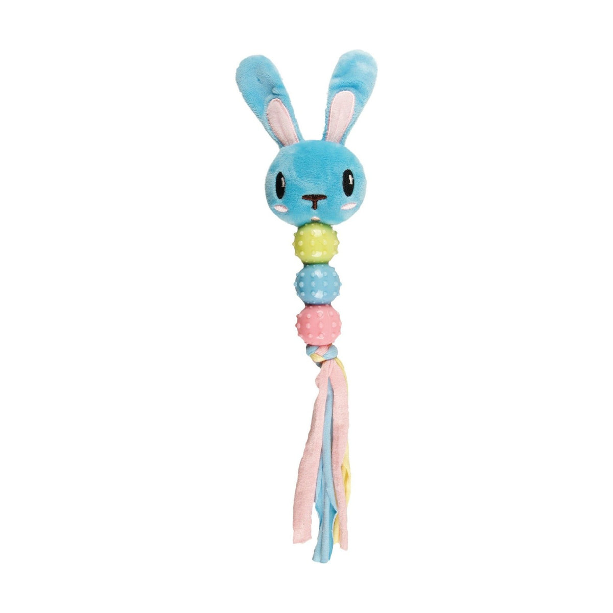 Peluche chiot lapin sonore avec perles