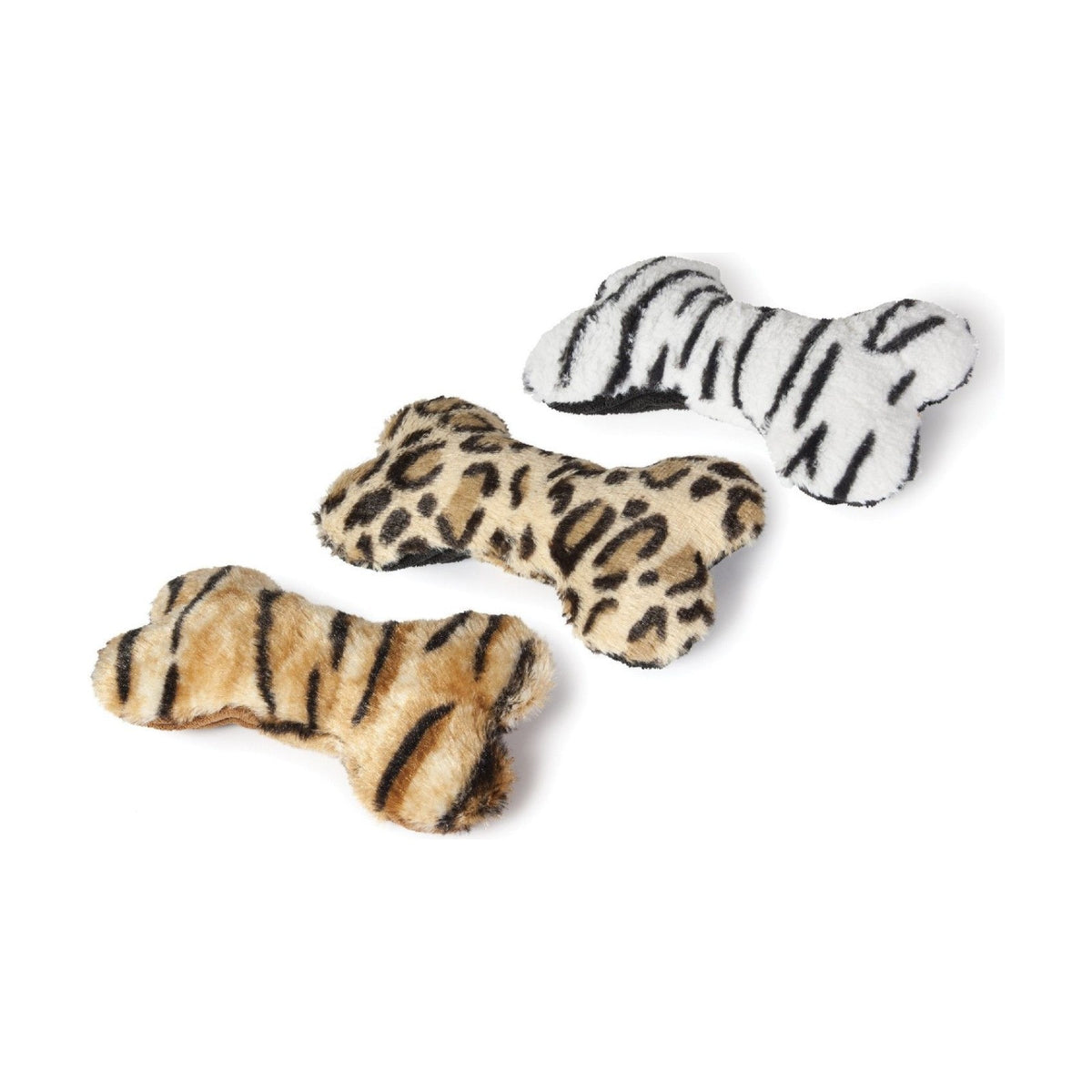 Peluche pour chien forme Os jungle sonore de 18 cm