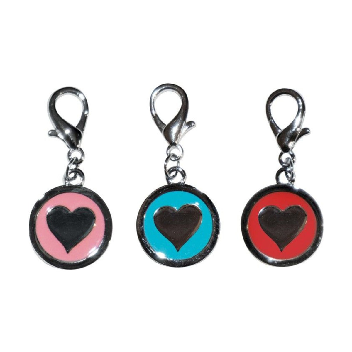 Pendentif cœur en émail chromé pour collier de chien et chat – photo 1