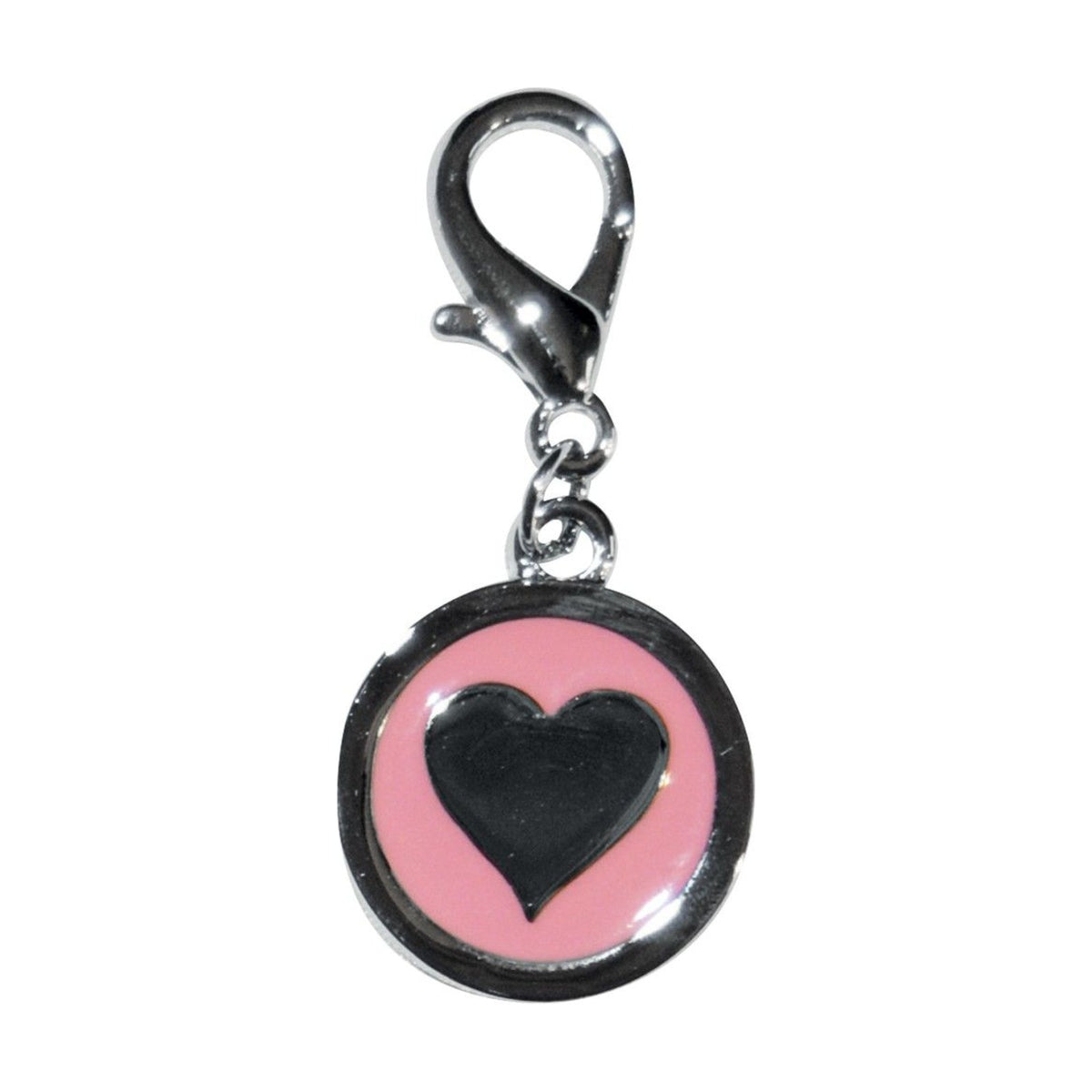 Pendentif cœur en émail chromé pour collier de chien et chat – photo 2