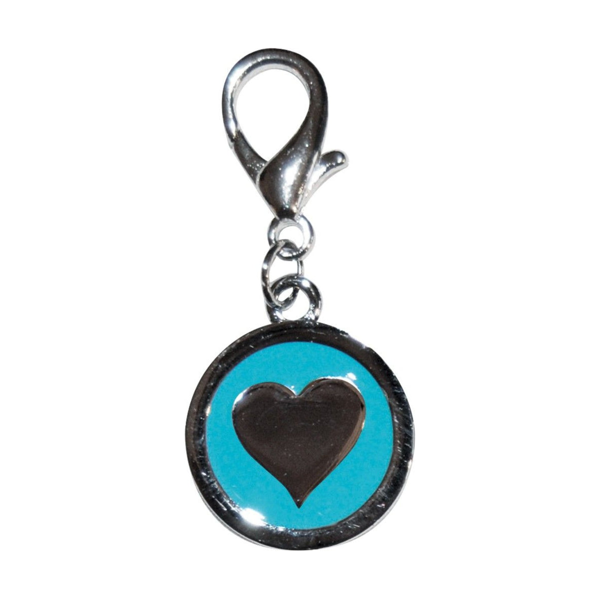 Pendentif cœur en émail chromé pour collier de chien et chat – photo 4