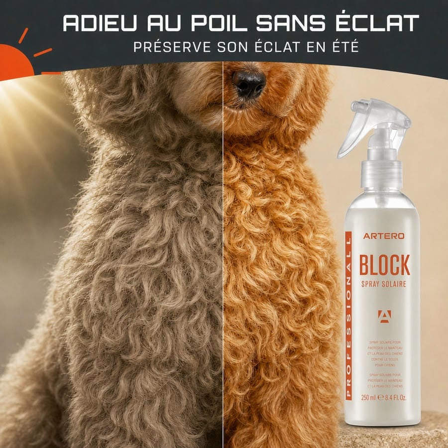 ARTERO Block – Spray protecteur solaire pour le pelage du chien et du chat – photo 4
