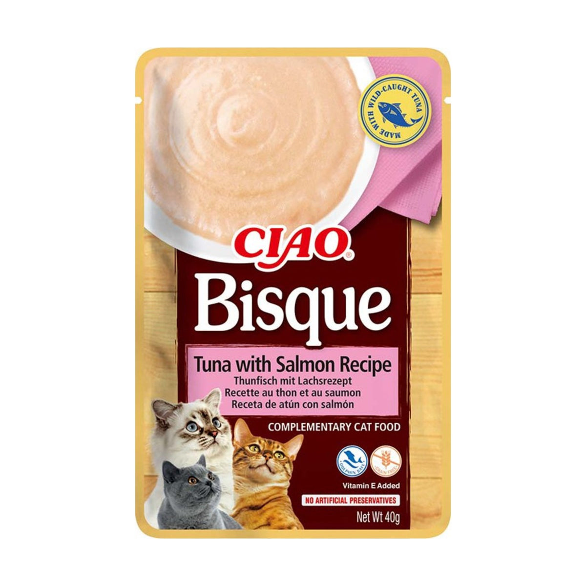 INABA Ciao Bisque – Purée crémeuse pour chat thon ou poulet (40 g) – photo 2