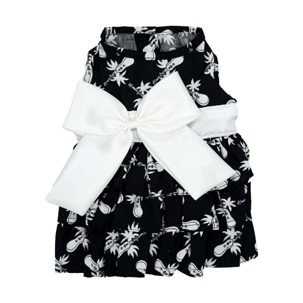 DOGGY DOLLY Robe guitare – Robe à volants et nœud blanc pour chienne – photo 1