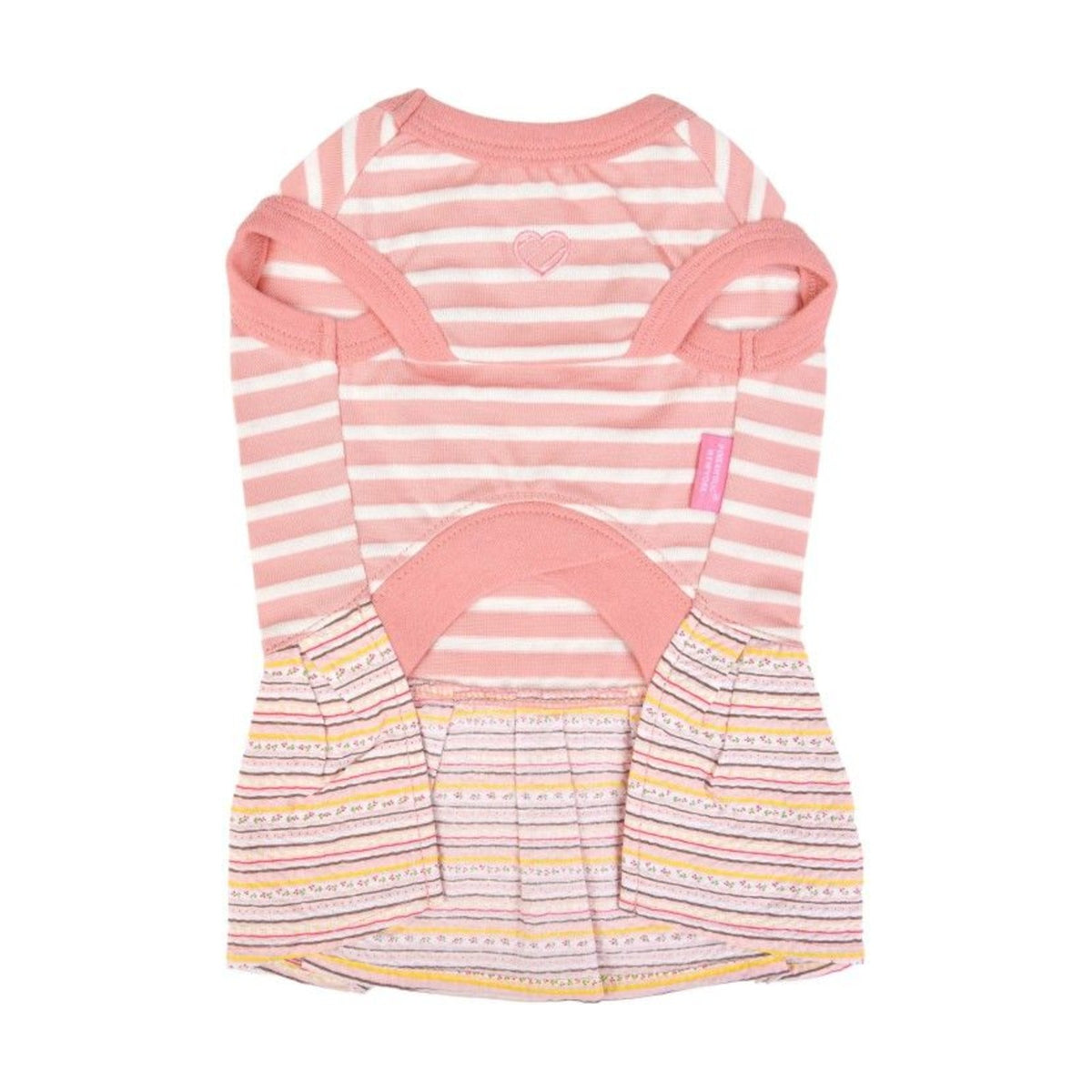 PINKAHOLIC Robe Joie – Robe d'été rayée avec nœud pour chienne – photo 3