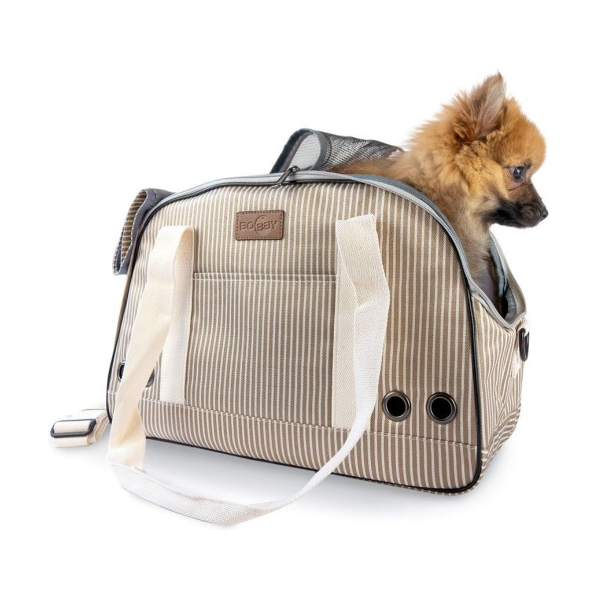 BOBBY Sac Tennis – Sac de transport rayé pour chat et petit chien – photo 3
