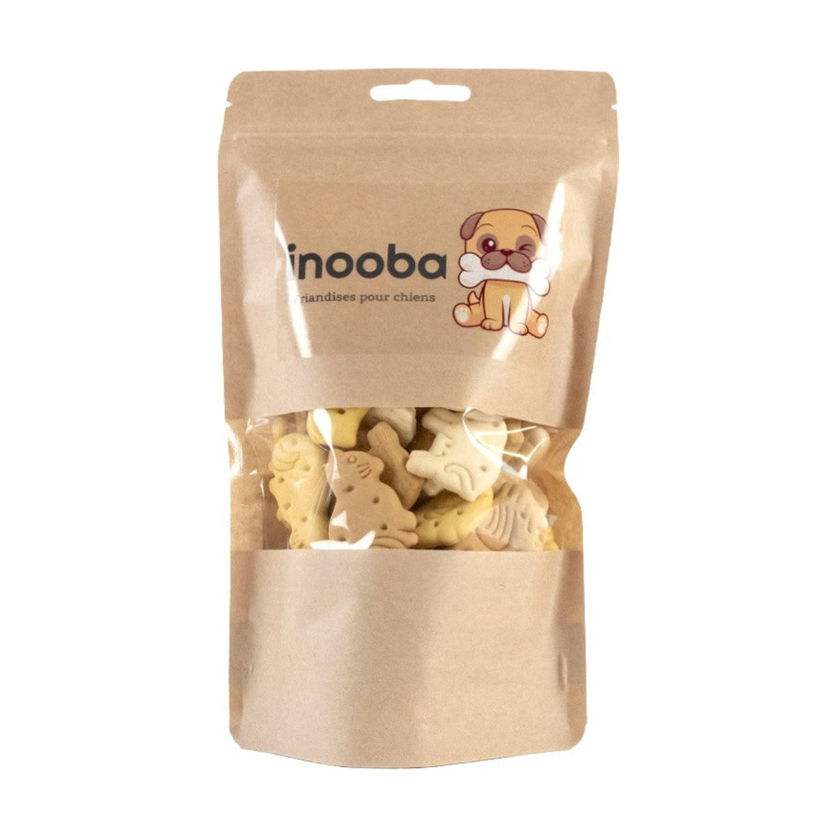 INOOBA Biscuits Animaux 100 % végétal – Friandises pour chien vanille 150 g – photo 1