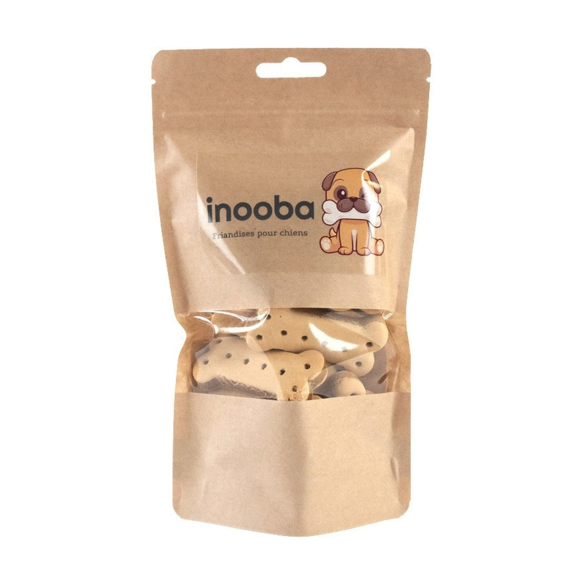 INOOBA Os fourrés – Biscuits fourrés à la viande pour chien 150 g – photo 1