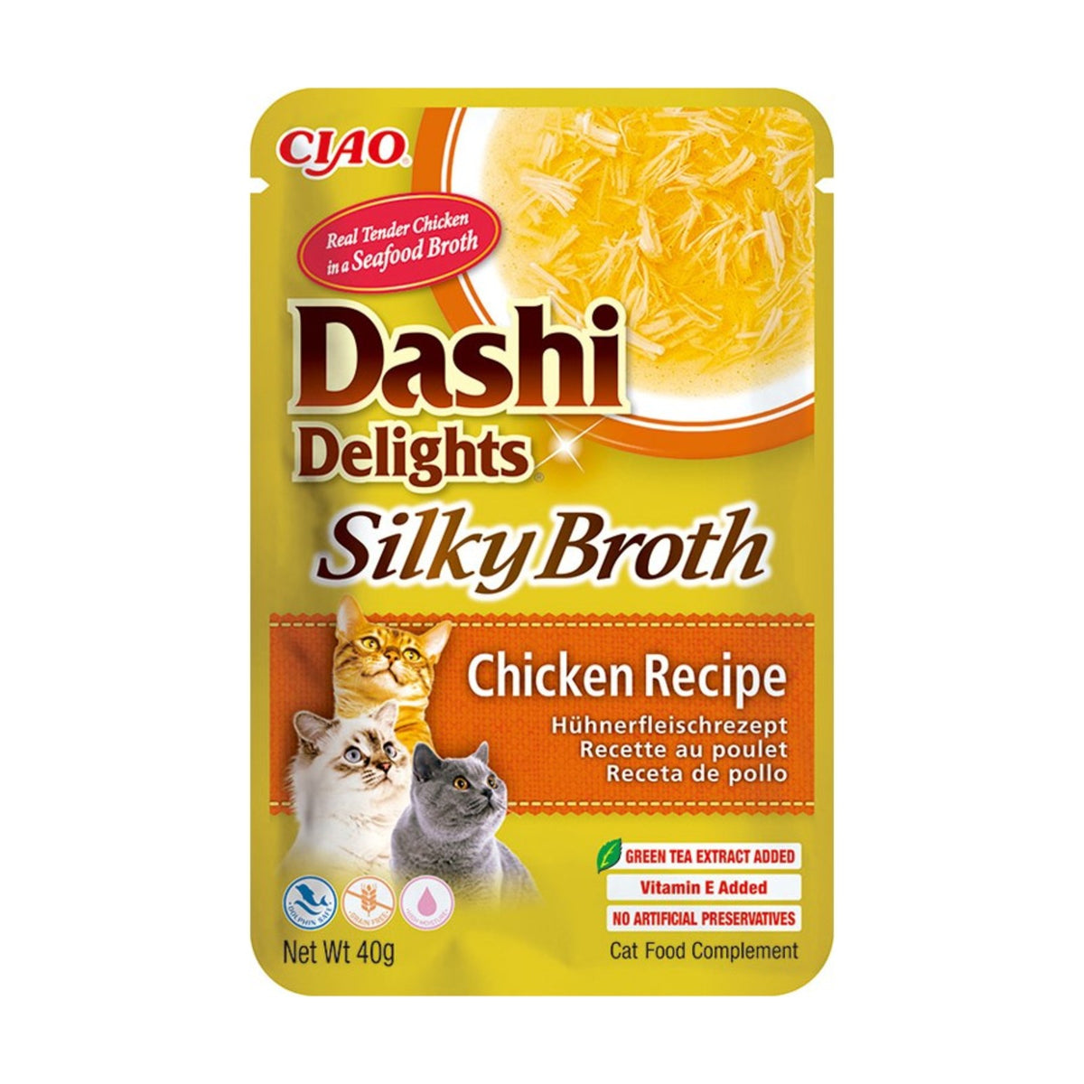 INABA Dashi Delights Silky Broth – Bouillon pour chat au poulet (40 g) – photo 1