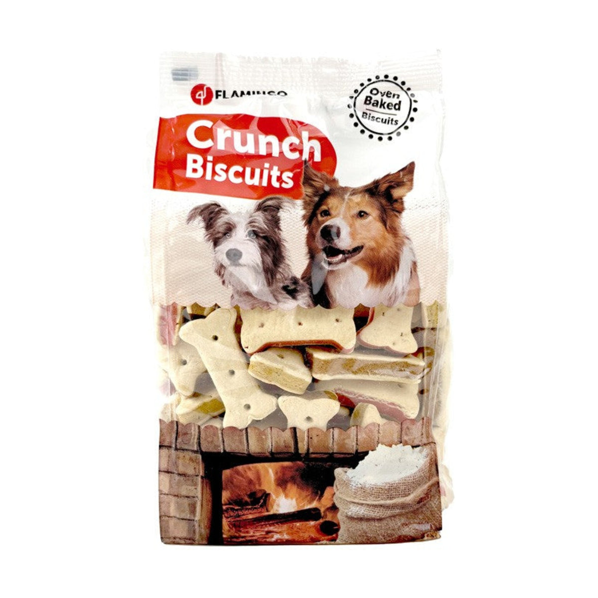 FLAMINGO Crunch Os fourrés – Biscuits pour chien fourrés à la viande 500 g – photo 1