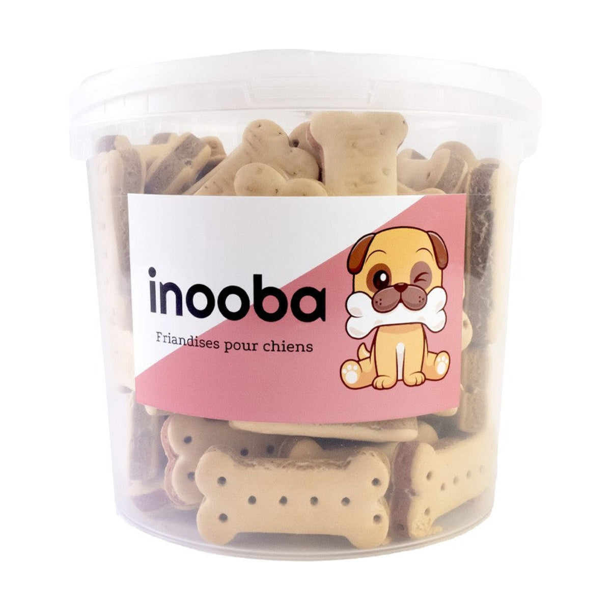 INOOBA Os fourrés – Biscuits fourrés à la viande pour chien, seau 1 kg – photo 1