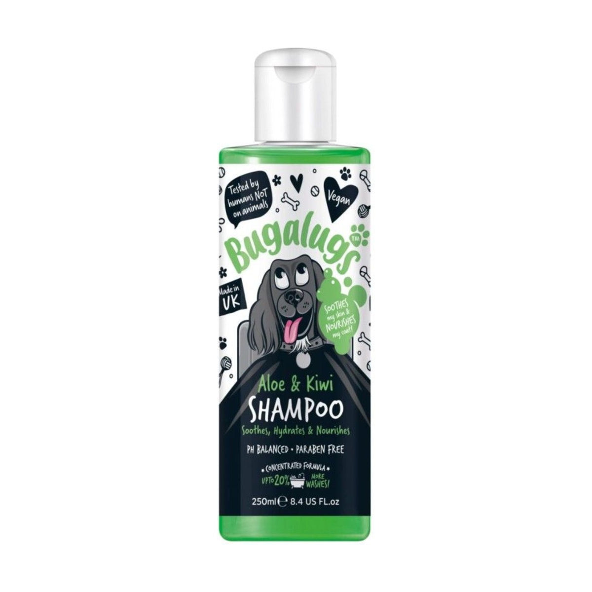 BUGALUGS Aloe & Kiwi – Shampoing apaisant pour chien peau sensible – photo 1