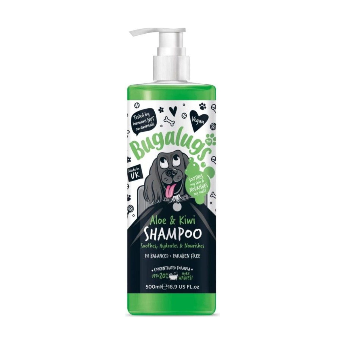 BUGALUGS Aloe & Kiwi – Shampoing apaisant pour chien peau sensible – photo 2