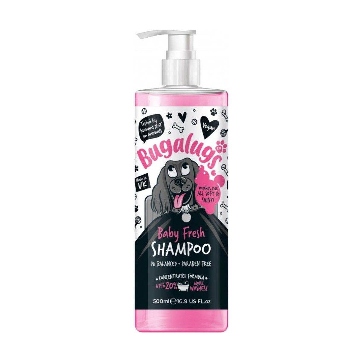 BUGALUGS Baby Fresh – Shampoing doux pour chien parfum talc – photo 2