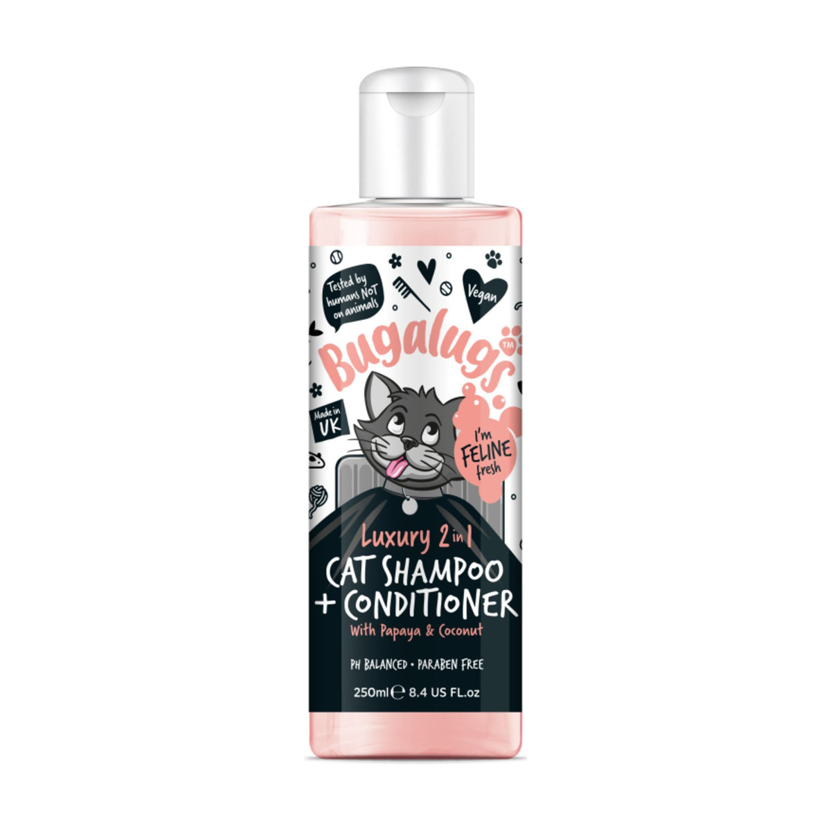 BUGALUGS Luxury 2 en 1 Chat – Shampoing et après-shampoing papaye & coco – photo 1