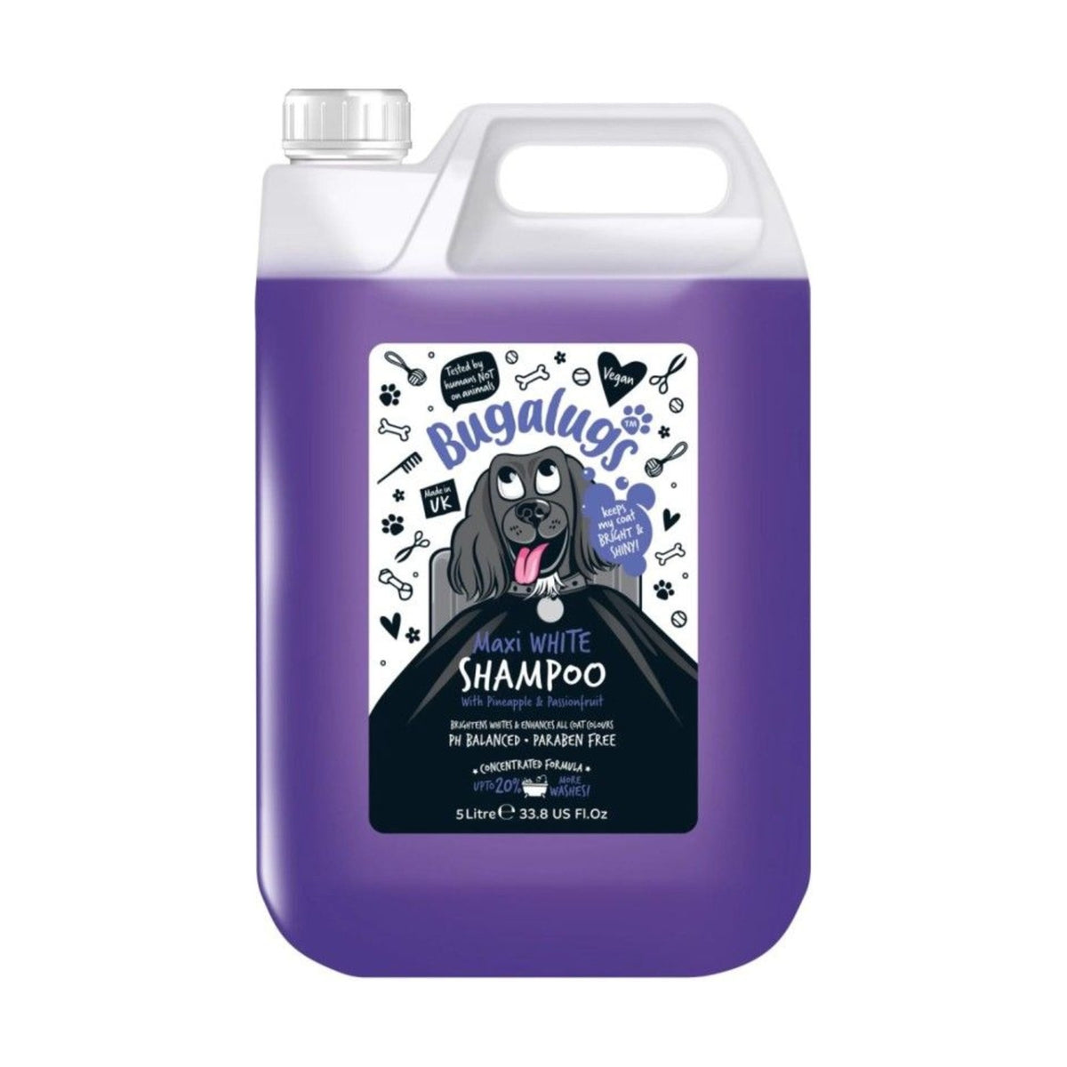BUGALUGS Maxi White – Shampoing raviveur de couleur pour chien – photo 3