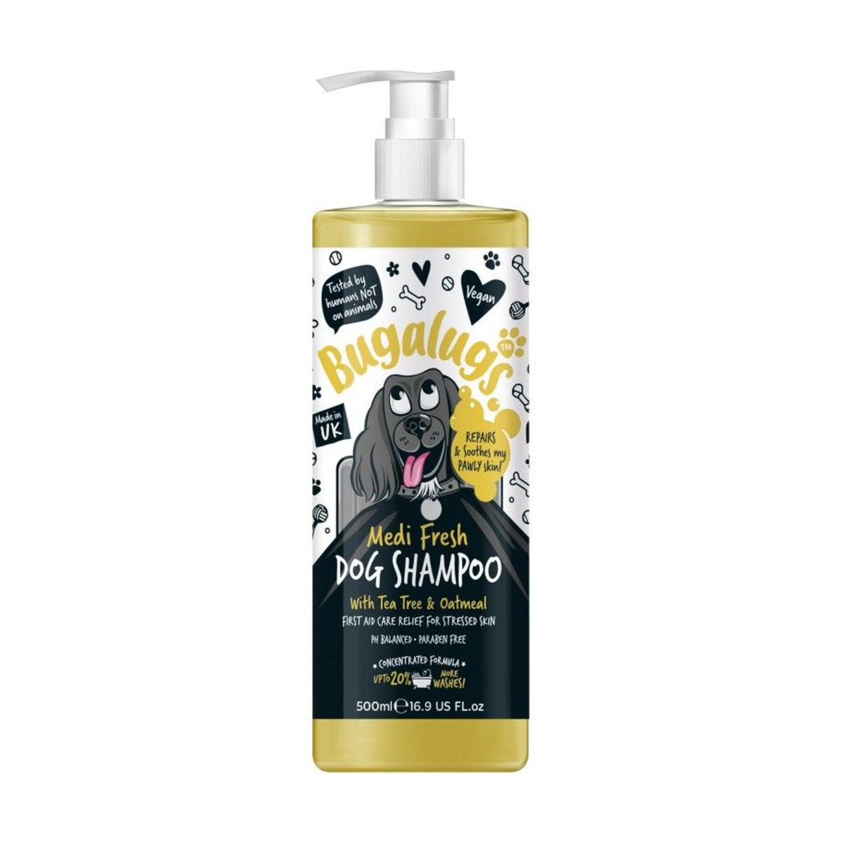 BUGALUGS Medi Fresh – Shampoing chien peau sèche arbre à thé & avoine – photo 2
