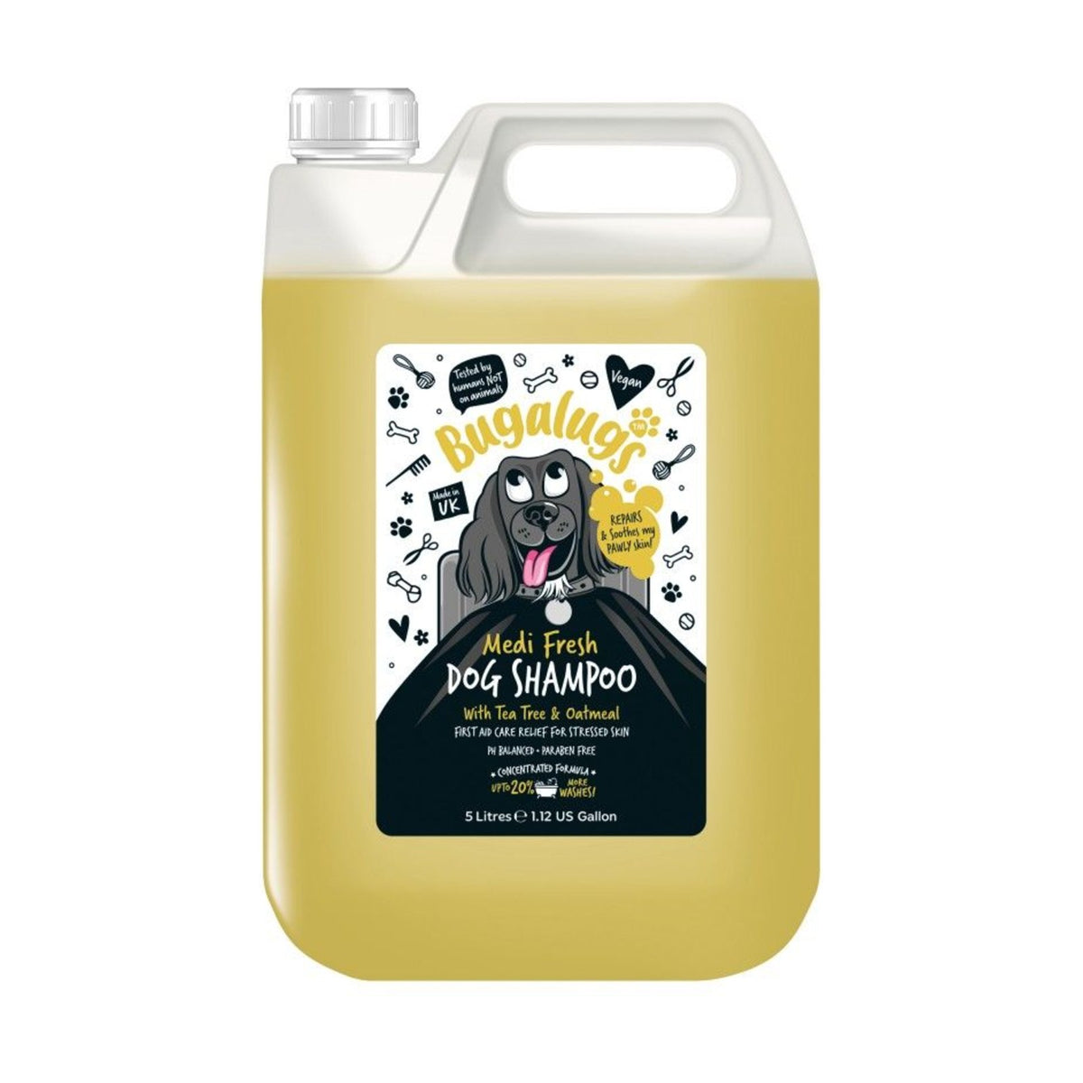 BUGALUGS Medi Fresh – Shampoing chien peau sèche arbre à thé & avoine – photo 3
