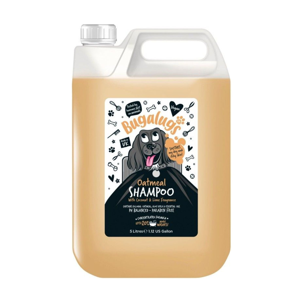 BUGALUGS Oatmeal & Aloe Vera – Shampoing chien peau sensible coco & citron vert – photo 3