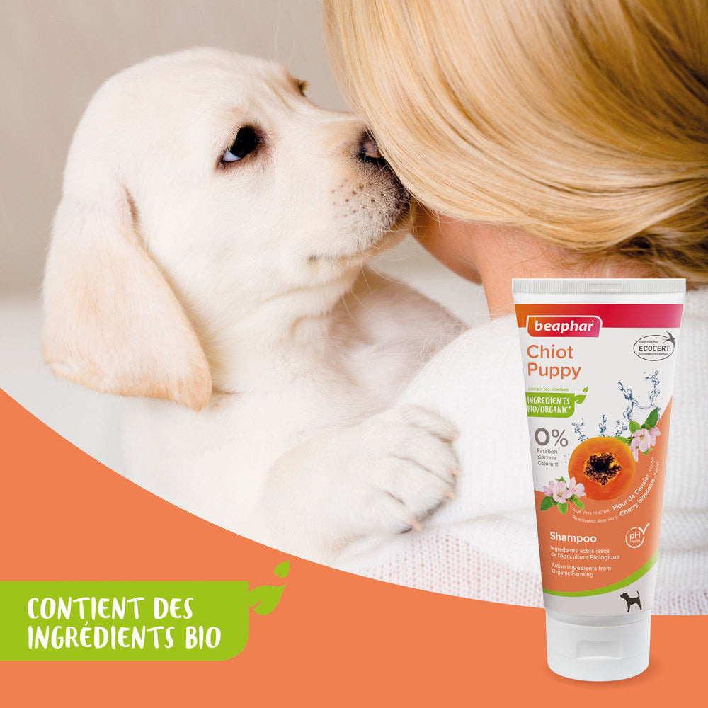 Beaphar Shampoing Chiot Bio – Shampoing doux labellisé Ecocert pour chiot – photo 5
