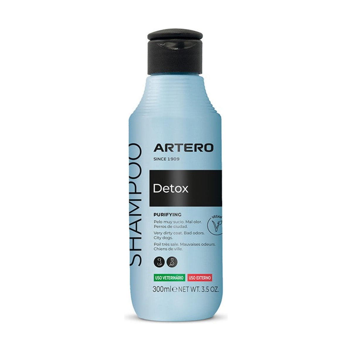 ARTERO Detox – Shampoing au charbon actif pour chien et chat – photo 1