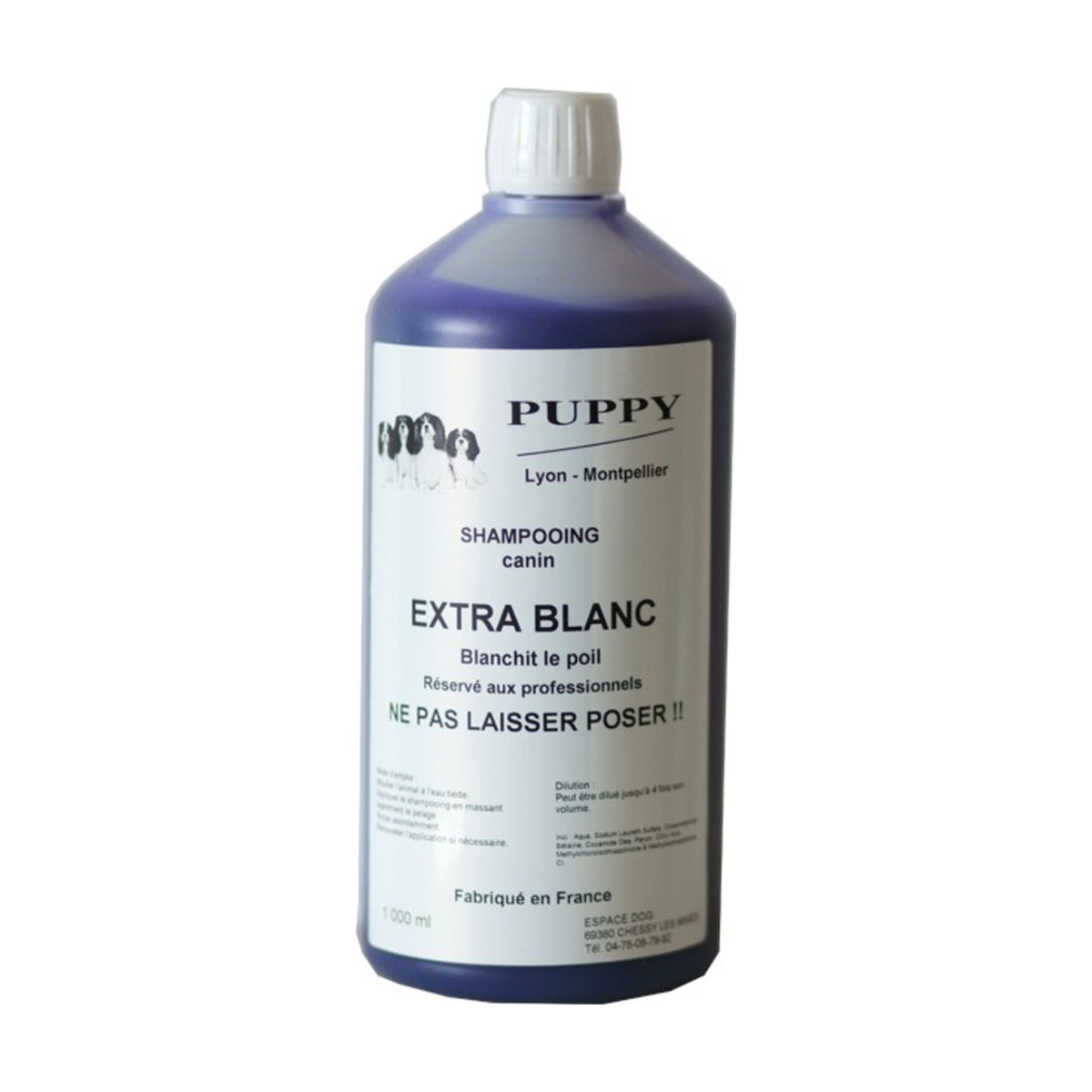 PUPPY Extra Blanc – Shampoing blanchissant pour chien – photo 2