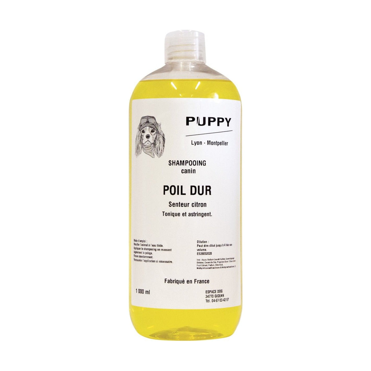 PUPPY Poil Dur – Shampoing pour chien à poil dur senteur citron – photo 2