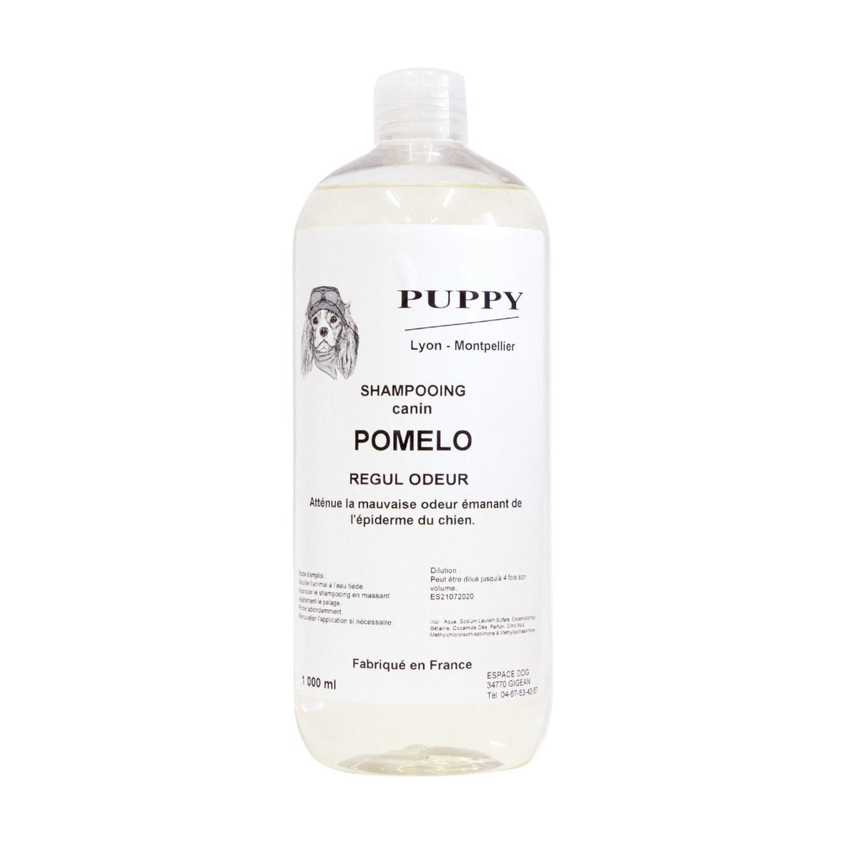 PUPPY Régul'Odeur Pomelo – Shampoing anti-odeurs pour chien et chat – photo 2