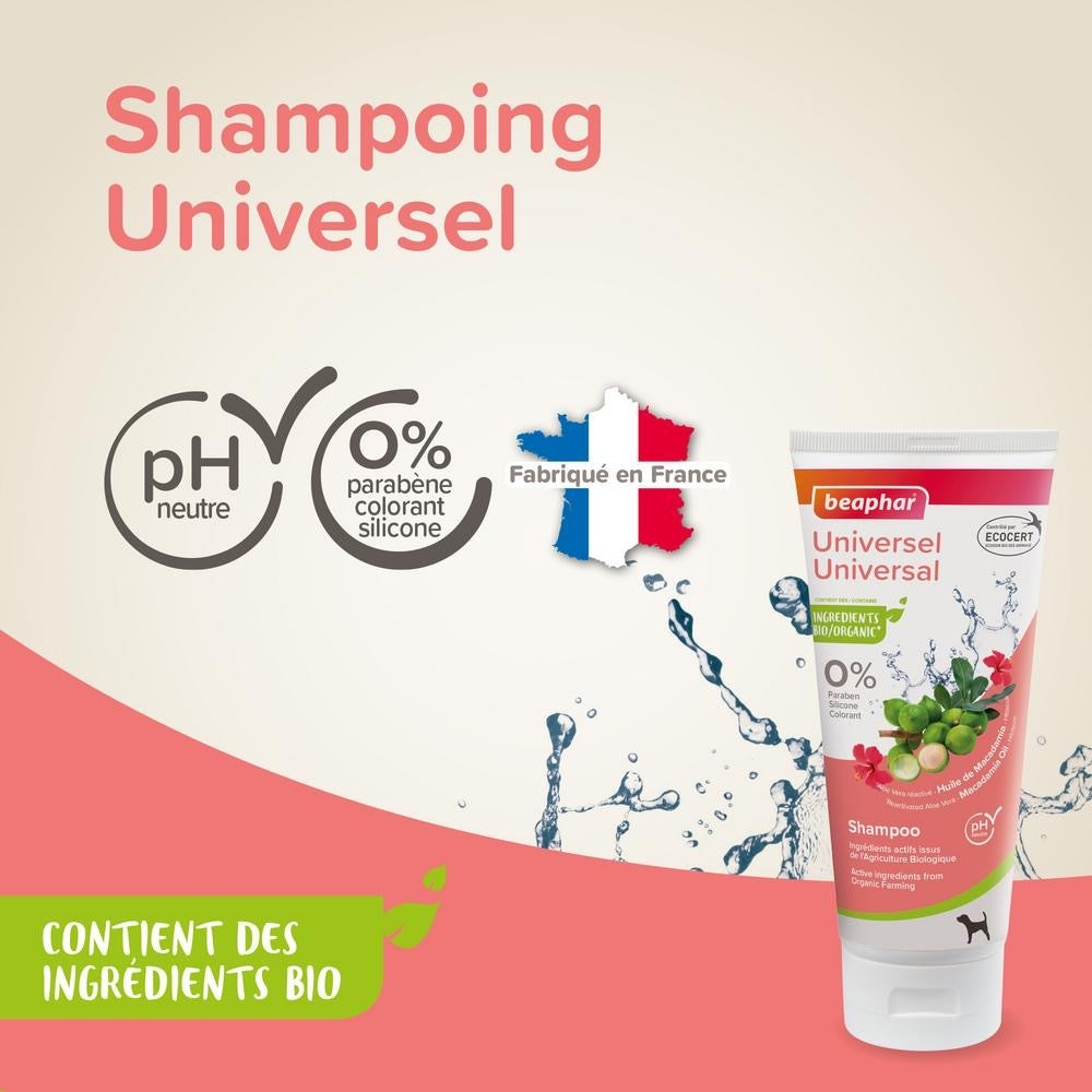 Beaphar Shampoing Universel Bio – Shampoing tous pelages labellisé Ecocert – photo 3