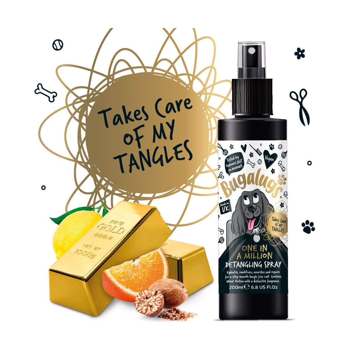 BUGALUGS One in a Million – Spray démêlant hydratant pour chien – photo 2