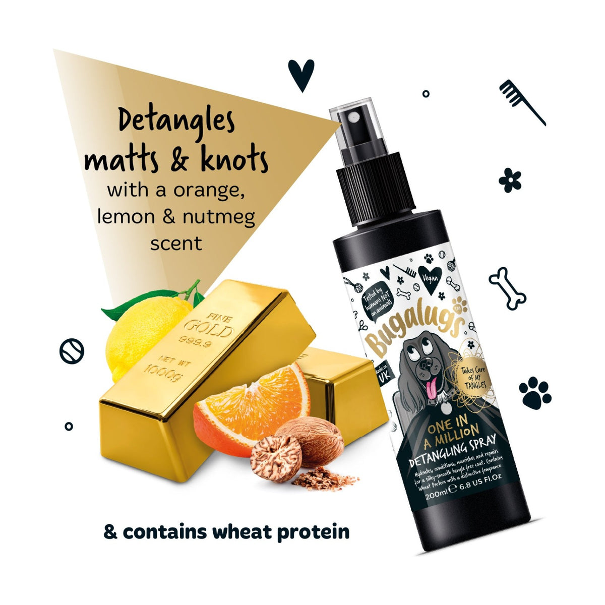 BUGALUGS One in a Million – Spray démêlant hydratant pour chien – photo 4