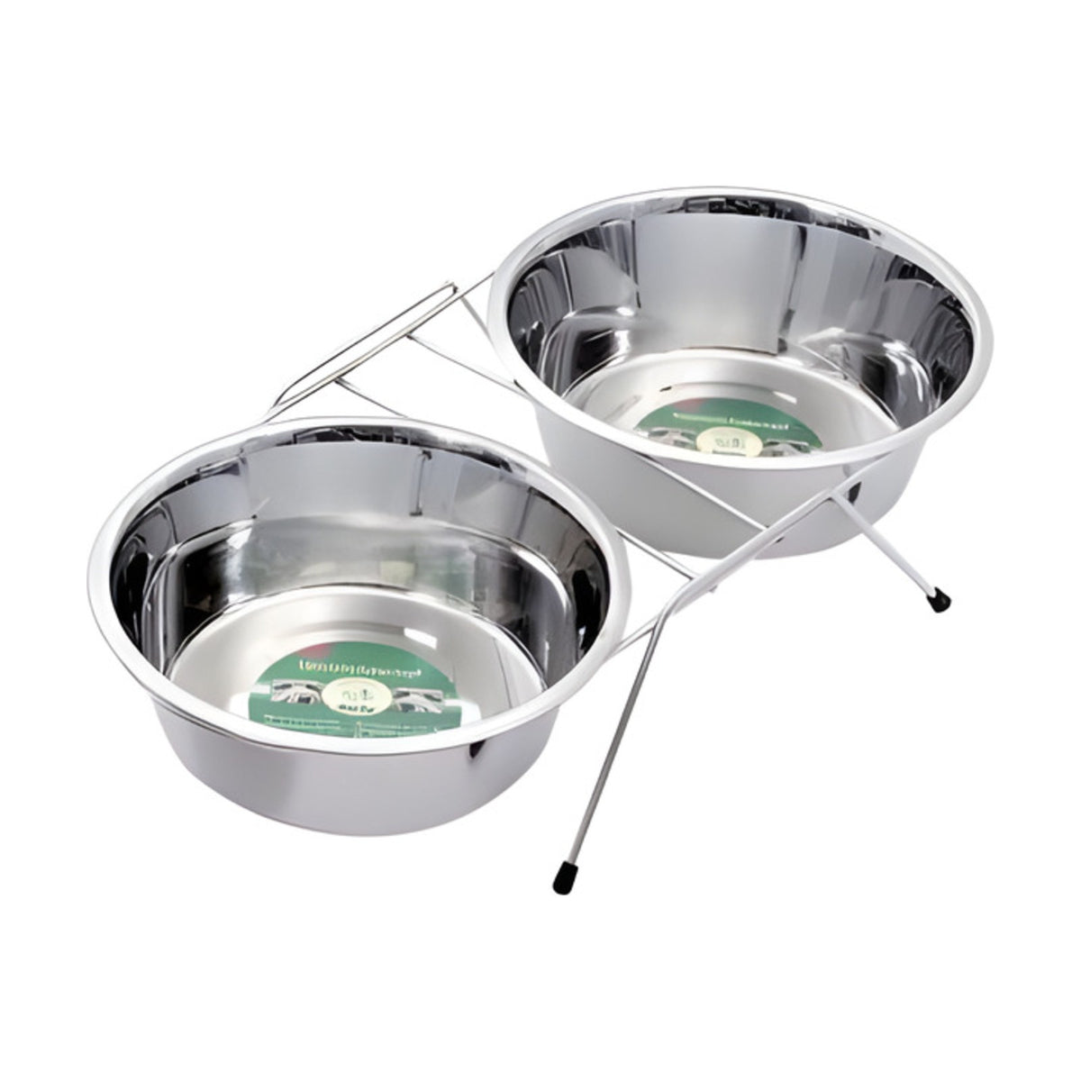 Support double avec gamelles inox