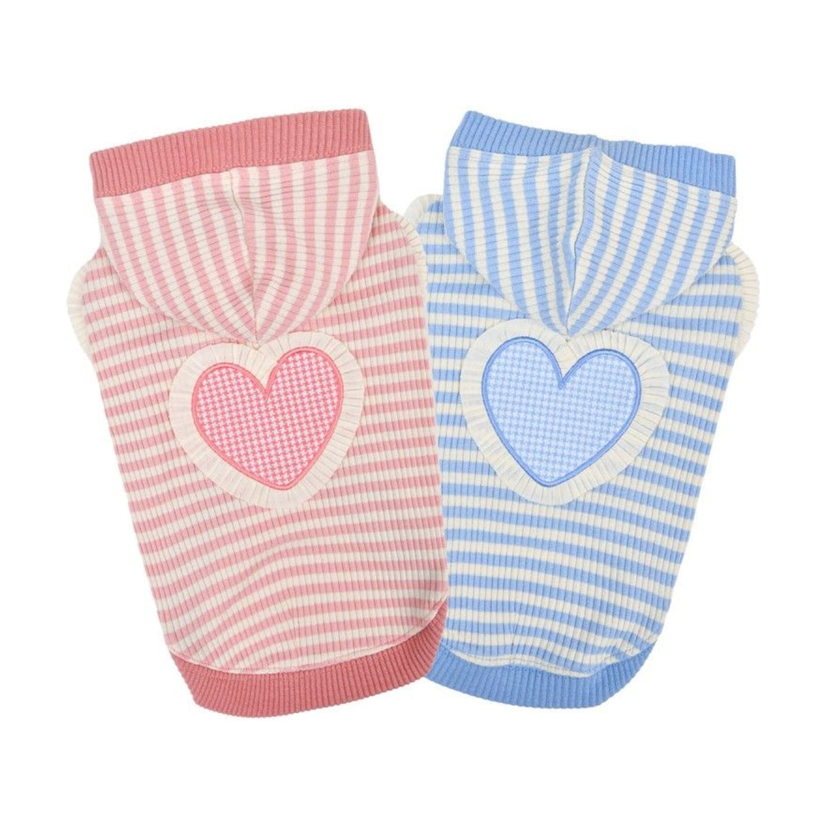 PINKAHOLIC Sweat à capuche Anika – Sweat rayé à motif cœur pour chien – photo 8