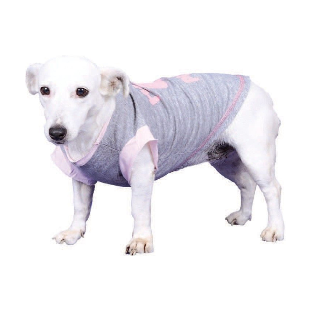 DOGGY DOLLY T-shirt HUG ME – T-shirt gris et rose pour petit chien – photo 2
