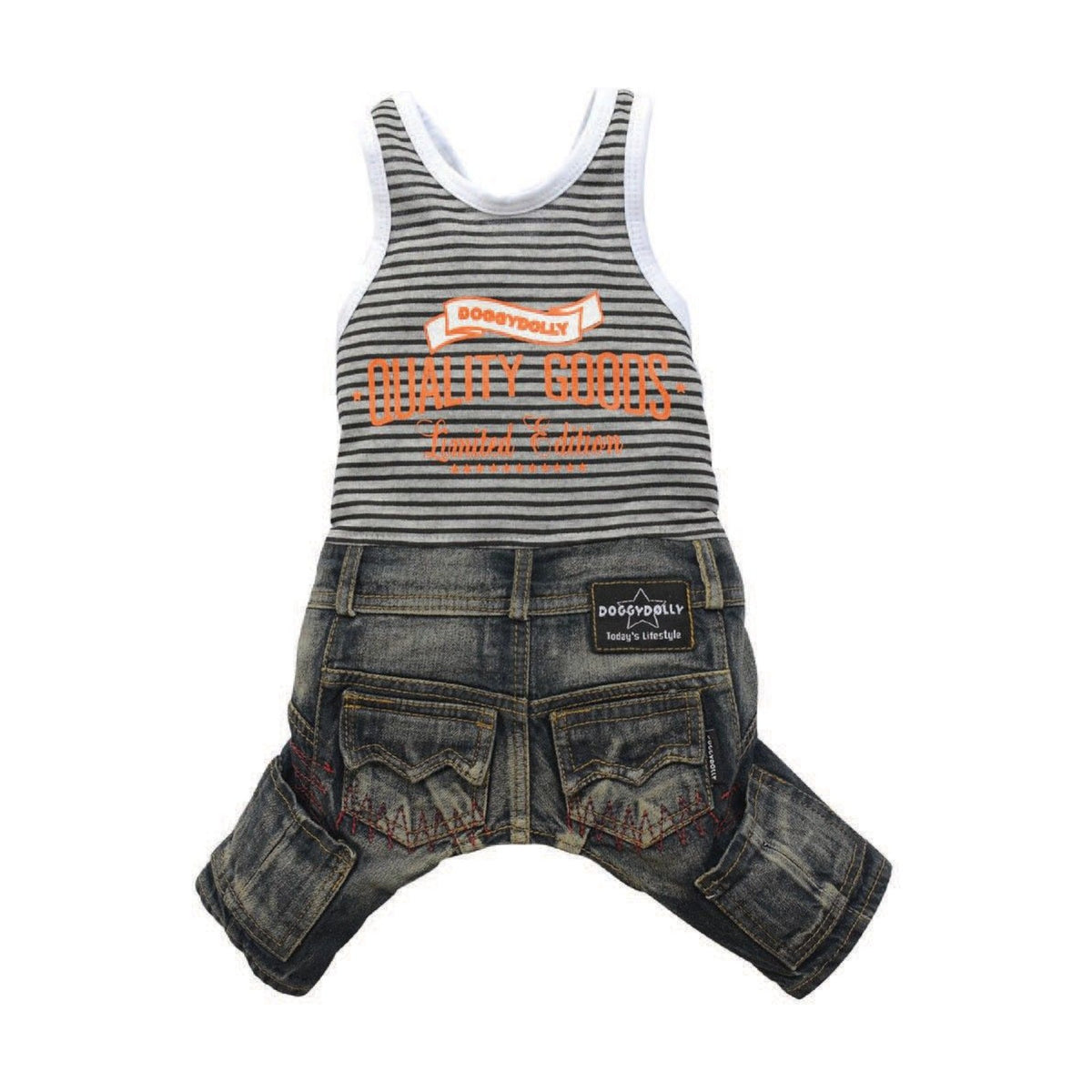 T-shirt débardeur et pantalon jean pour chien