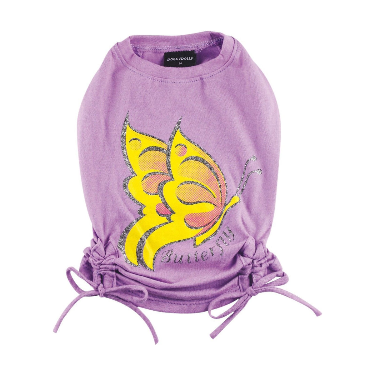 T-shirt mauve motif papillon