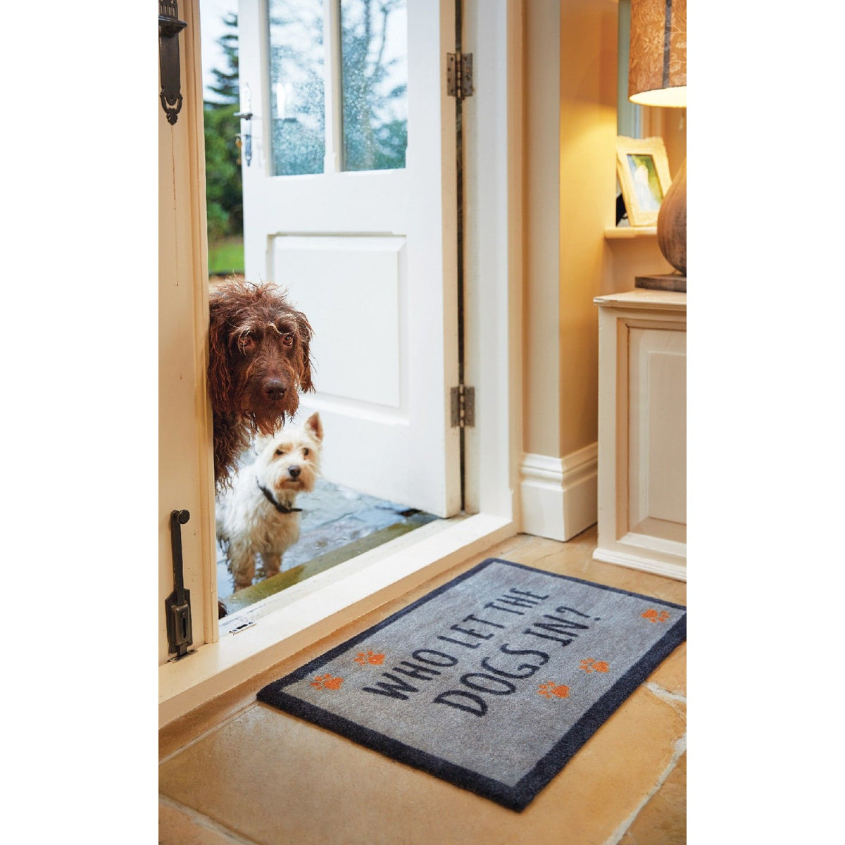 HOWLER & SCRATCH Tapis d'entrée Who Let the Dogs In? – Paillasson pour chien – photo 2