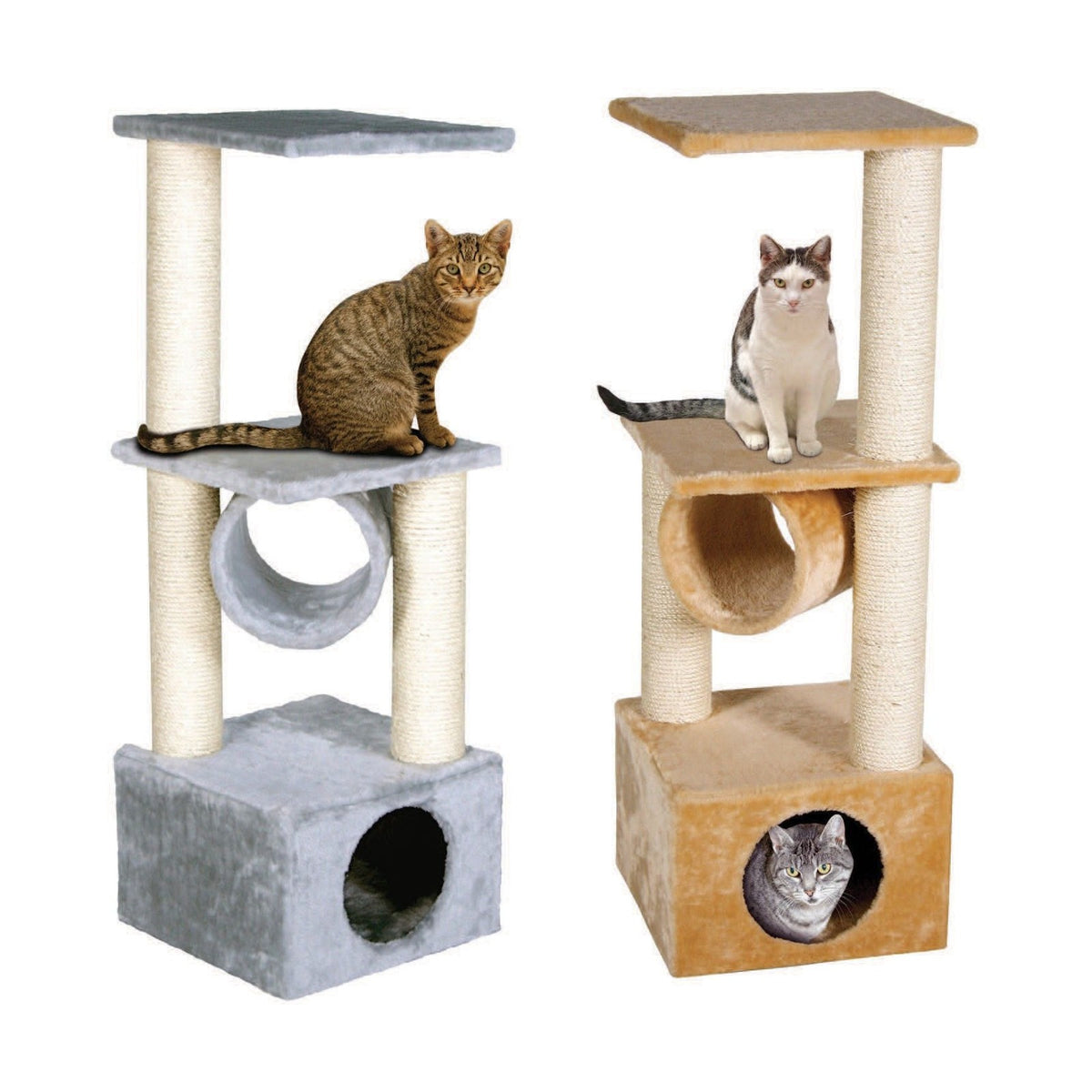 Arbre à chat 1 caisson, 1 cylindre, 3 niveaux