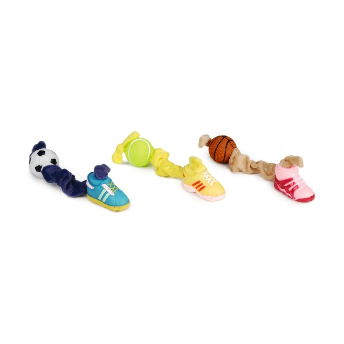 BEEZTEES Balle et basket en vinyle – Jouet sonore à élastique pour chien – photo 2