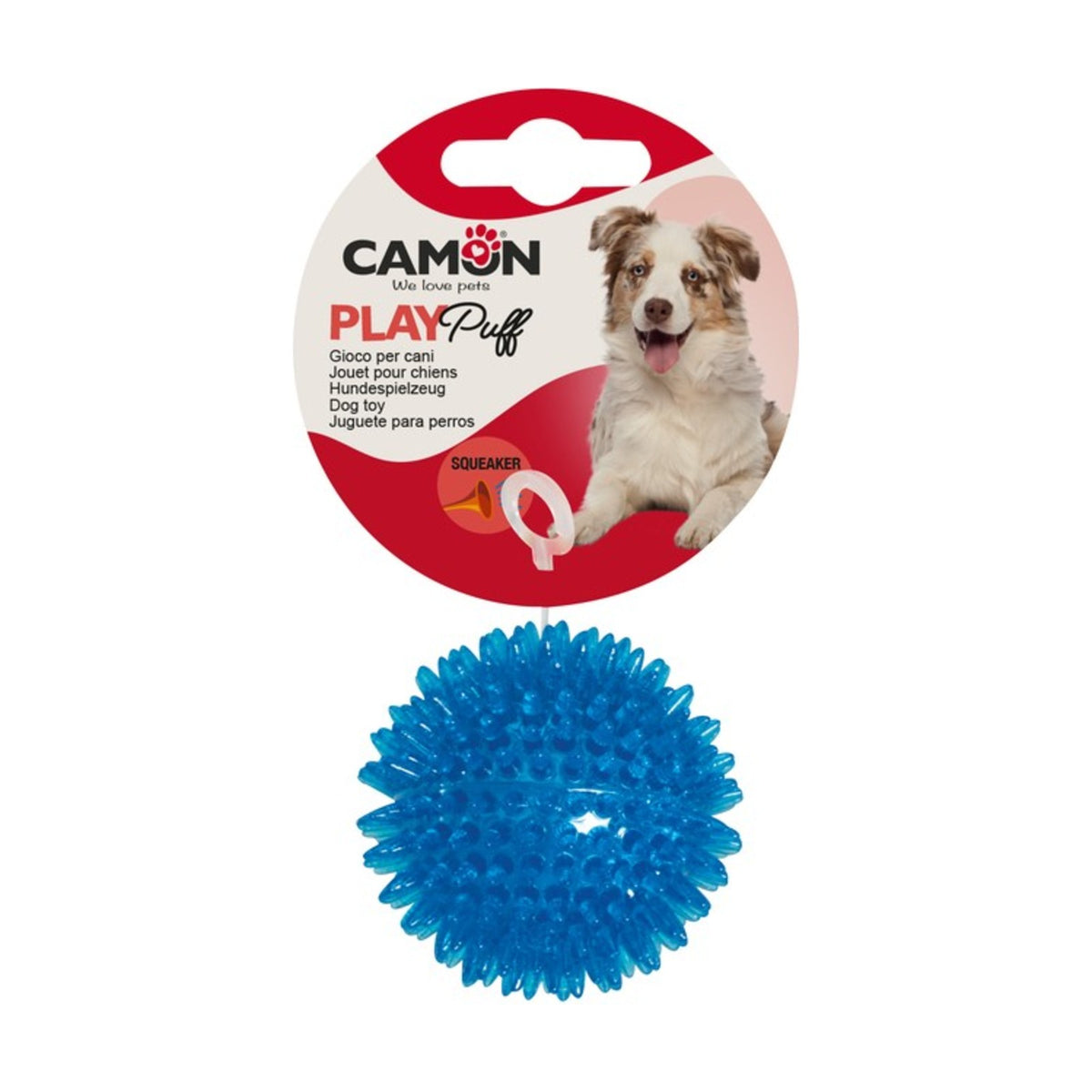 CAMON Balle sonore à picots – Balle fluo flottante pour chien – photo 4