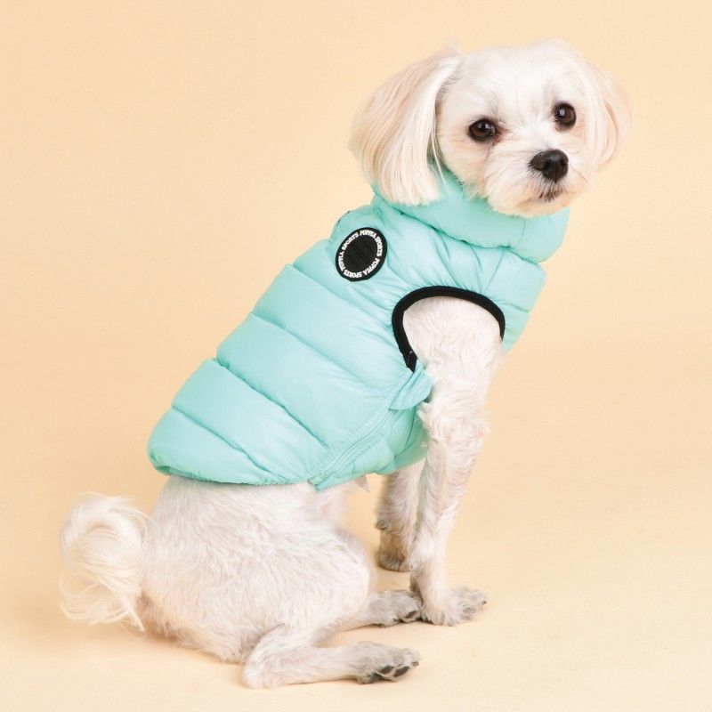 PUPPIA Doudoune Ultralight – Doudoune légère pour chien avec pochette, bleu ou fuchsia – photo 5