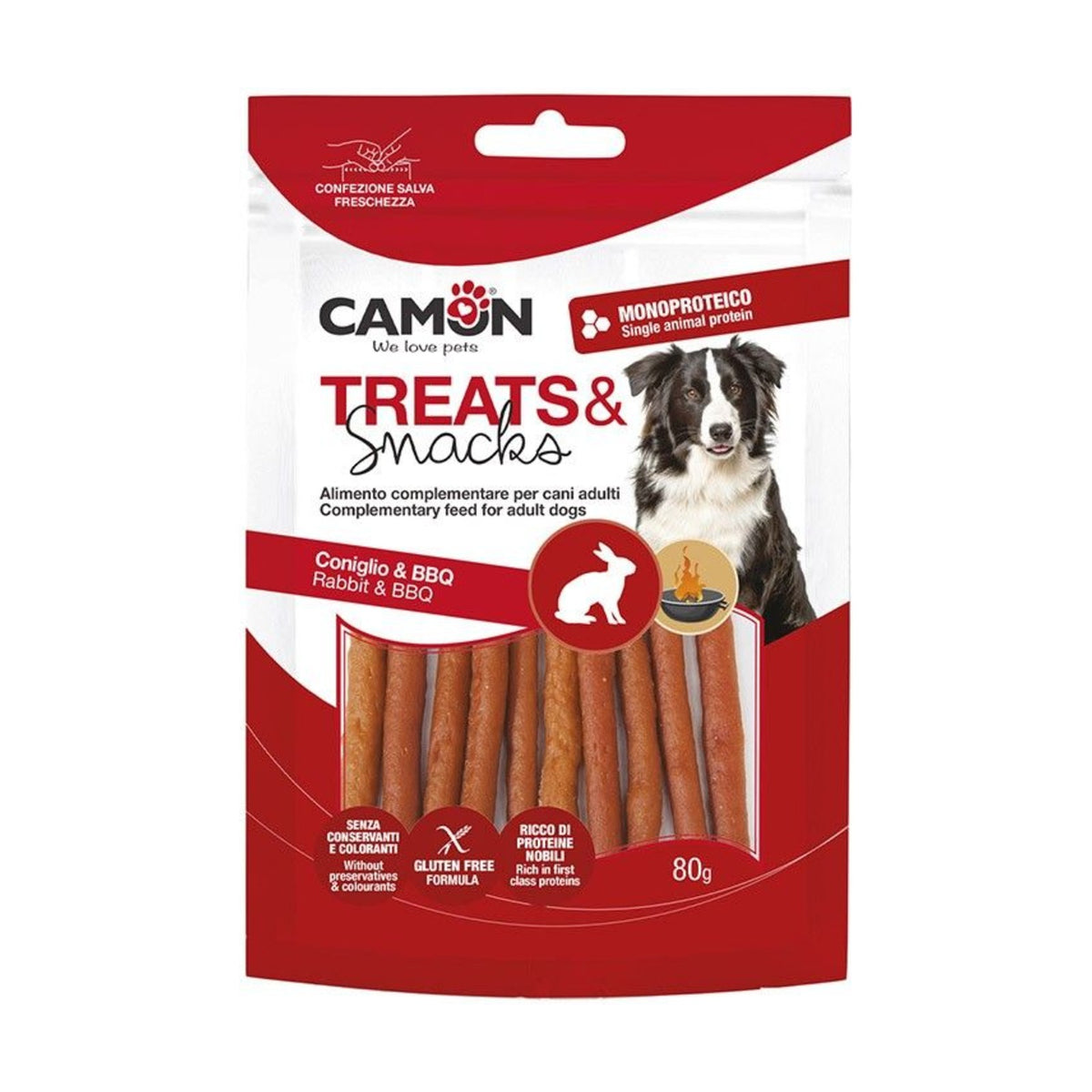 CAMON Lamelles de lapin – Friandises pour chien au lapin 80 g – photo 1