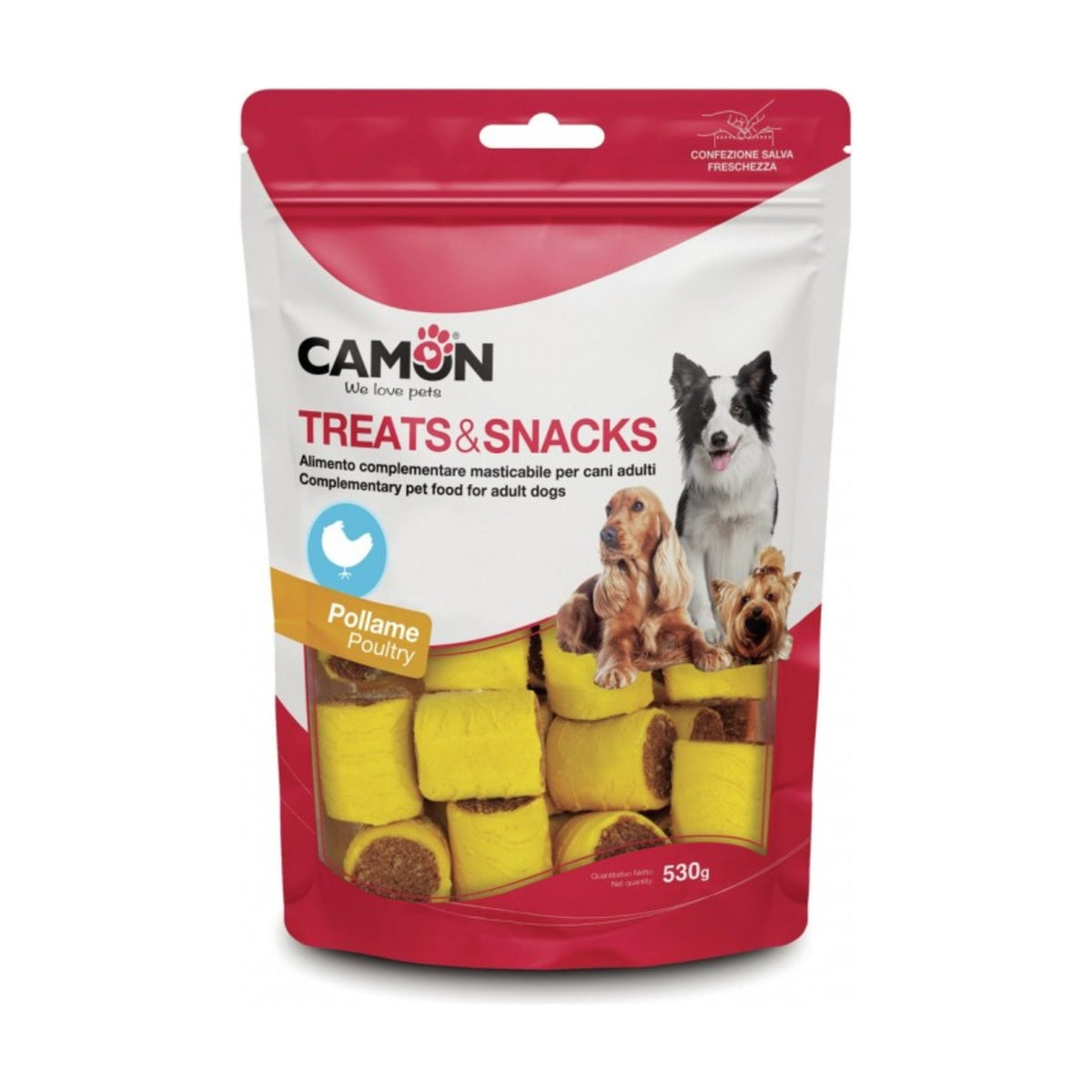 CAMON Biscuits fourrés – Friandises pour chien à la volaille 530 g – photo 1