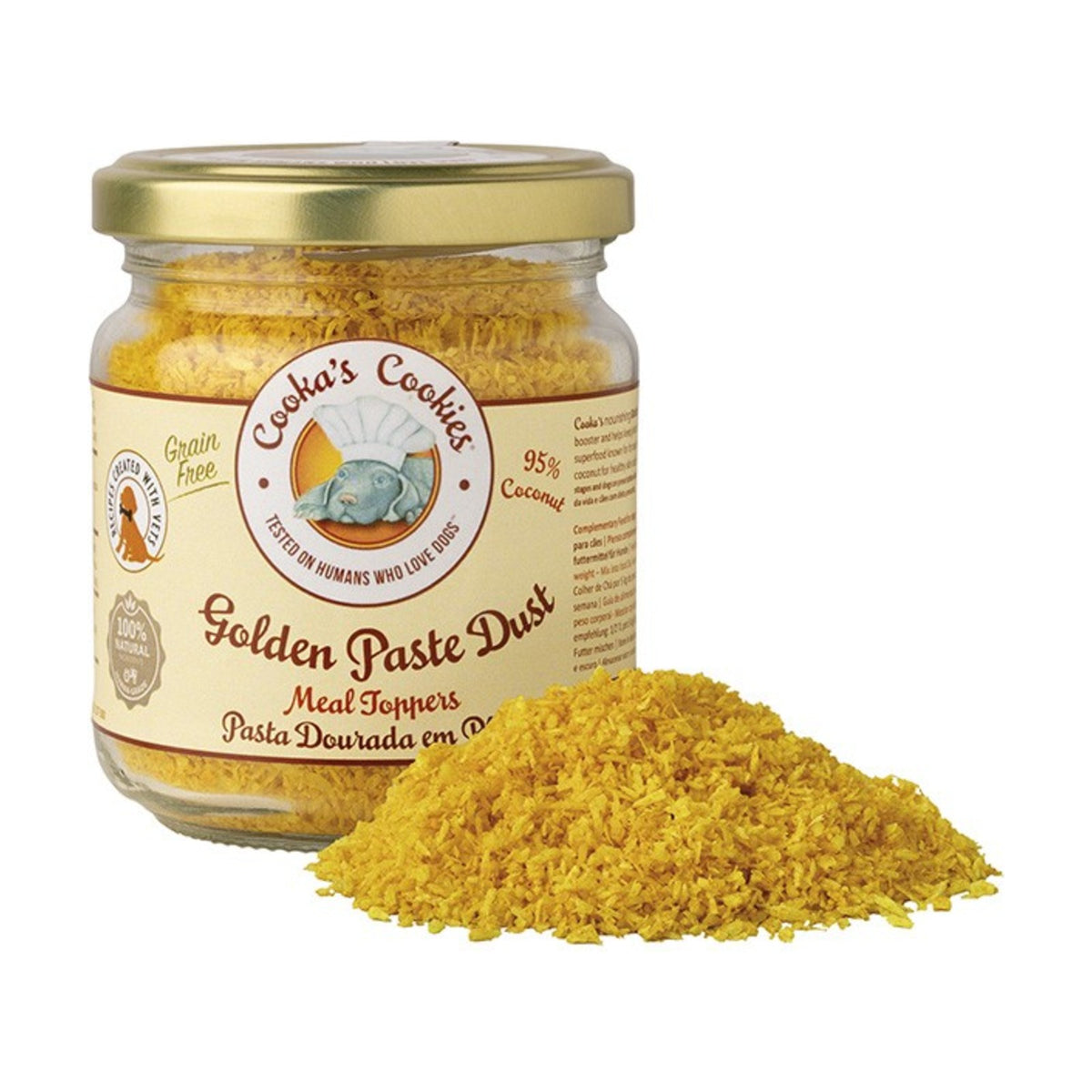 COOKA'S COOKIES Booster Pâte Golden – Curcuma et coco en poudre pour chien – photo 1