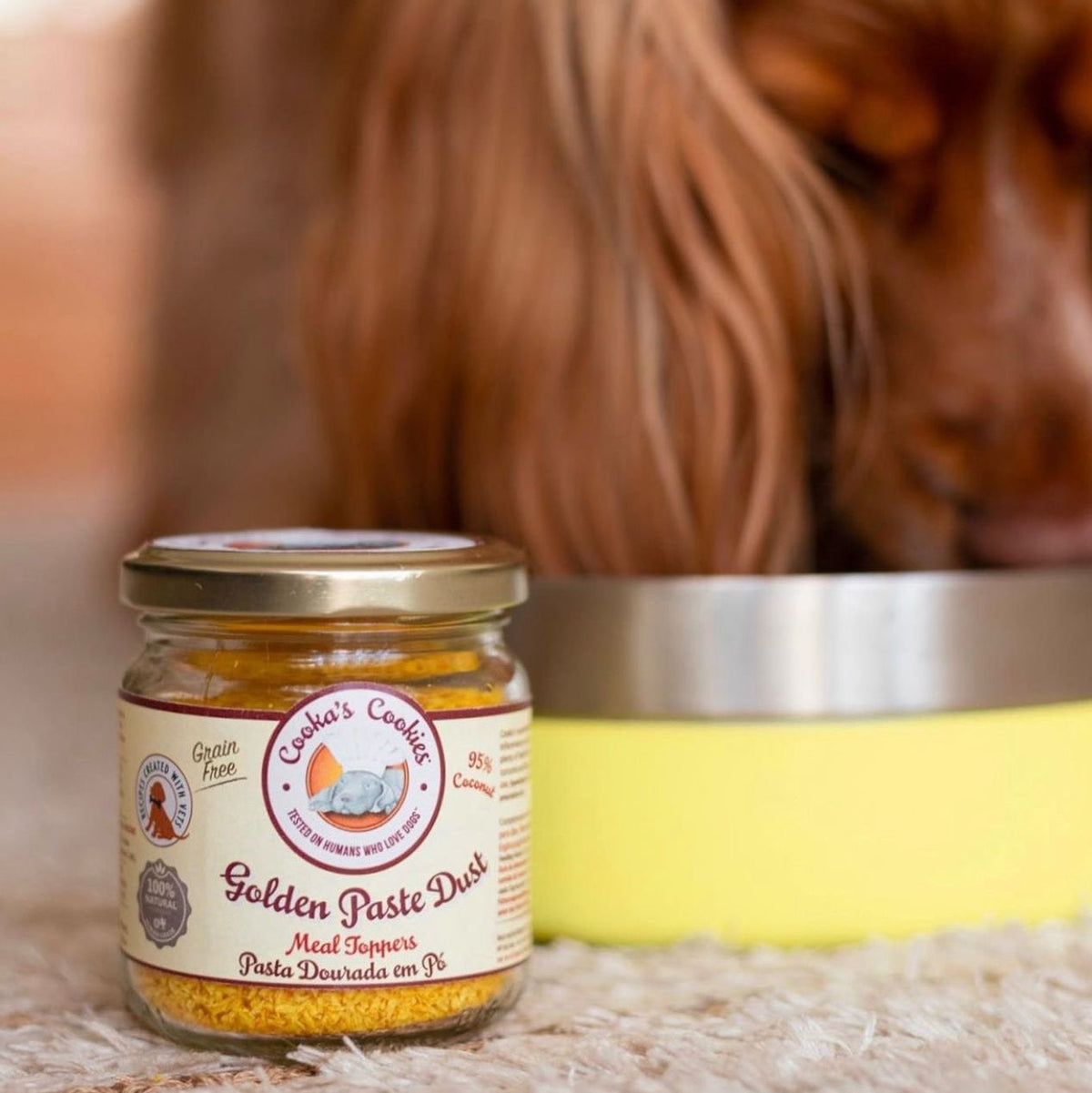 COOKA'S COOKIES Booster Pâte Golden – Curcuma et coco en poudre pour chien – photo 4