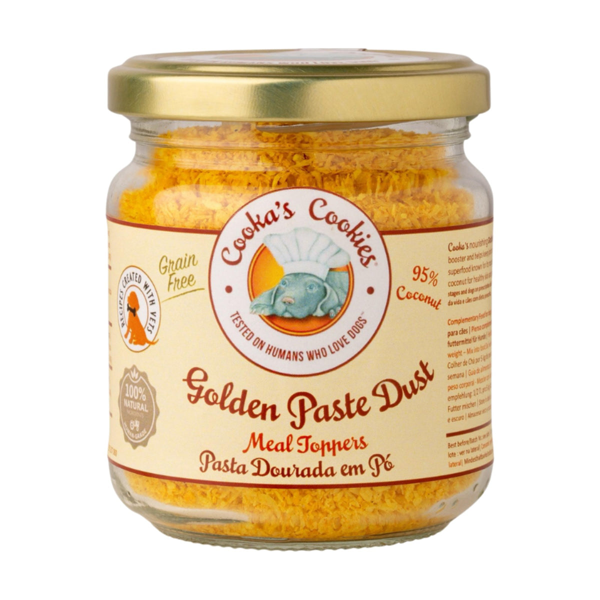 COOKA'S COOKIES Booster Pâte Golden – Curcuma et coco en poudre pour chien – photo 5