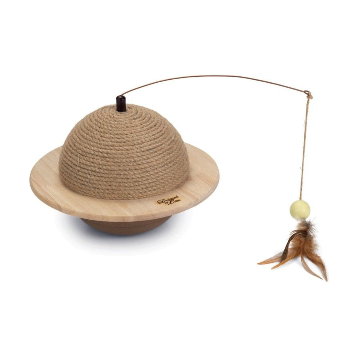 DESIGNED BY LOTTE Griffoir Wiggly – Boule à bascule en corde pour chat – photo 1